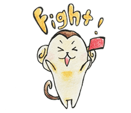 Coloring Monkey "MONKICHI" sticker #5001505