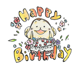 Coloring Monkey "MONKICHI" sticker #5001506