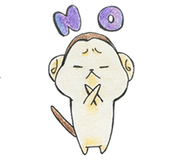 Coloring Monkey "MONKICHI" sticker #5001507