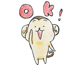 Coloring Monkey "MONKICHI" sticker #5001508