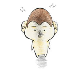 Coloring Monkey "MONKICHI" sticker #5001530