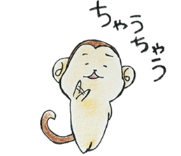 Coloring Monkey "MONKICHI" sticker #5001533