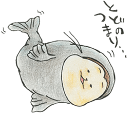 Coloring Monkey "MONKICHI" sticker #5001535