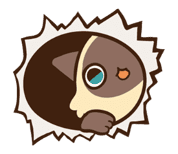 Siamese Cat Bon sticker #5003434