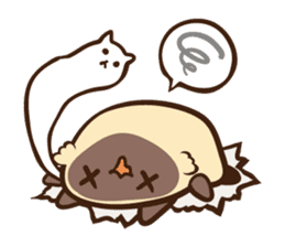 Siamese Cat Bon sticker #5003440