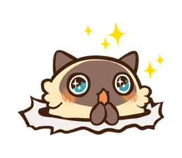 Siamese Cat Bon sticker #5003444