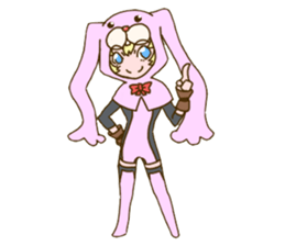 Girl of rabbit hood sticker #5004750