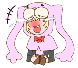 Girl of rabbit hood sticker #5004759