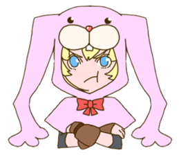 Girl of rabbit hood sticker #5004767