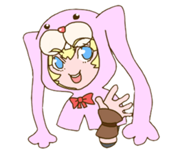 Girl of rabbit hood sticker #5004773