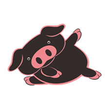 Little Black Pig sticker #5006111