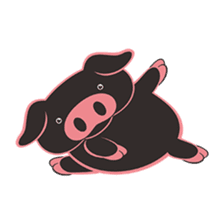 Little Black Pig sticker #5006111