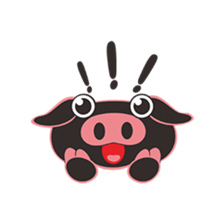 Little Black Pig sticker #5006113