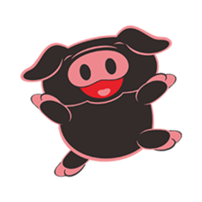Little Black Pig sticker #5006117