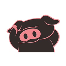 Little Black Pig sticker #5006136