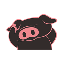 Little Black Pig sticker #5006136