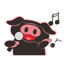 Little Black Pig sticker #5006137