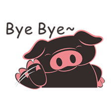 Little Black Pig sticker #5006139