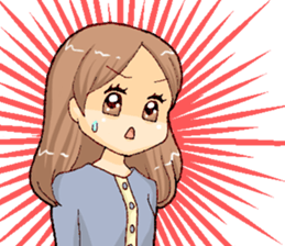 Woman -around 30- sticker #5006599