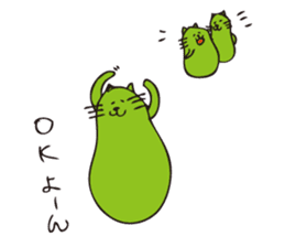 cat beans sticker #5007828