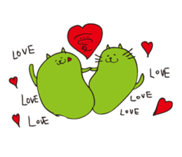 cat beans sticker #5007833