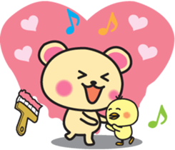 Bear painting sticker #5009178