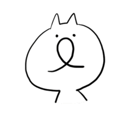 White Cat san sticker #5009542