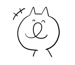 White Cat san sticker #5009543