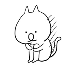 White Cat san sticker #5009545