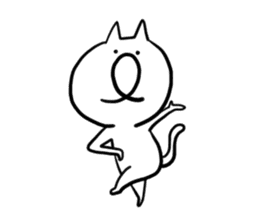 White Cat san sticker #5009555