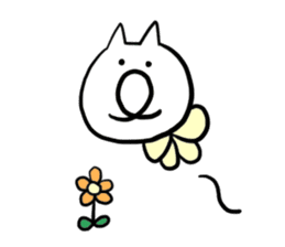 White Cat san sticker #5009565