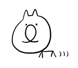 White Cat san sticker #5009566