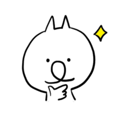 White Cat san sticker #5009574
