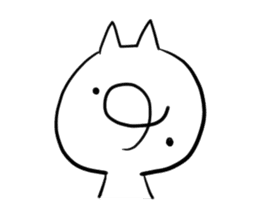 White Cat san sticker #5009579