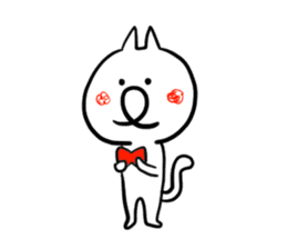White Cat san sticker #5009580