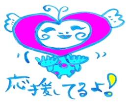 Happy  lovechan  &  Lucky  frogman sticker #5010389