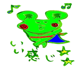 Happy  lovechan  &  Lucky  frogman sticker #5010404