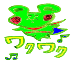 Happy  lovechan  &  Lucky  frogman sticker #5010411