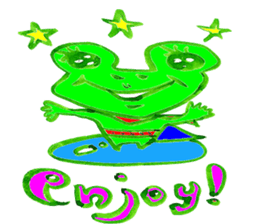 Happy  lovechan  &  Lucky  frogman sticker #5010421