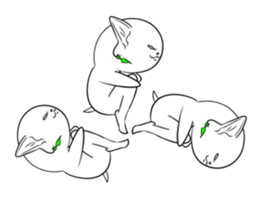 Cat monkey sticker #5012115