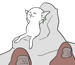 Cat monkey sticker #5012117