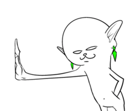 Cat monkey sticker #5012120