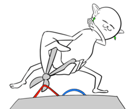 Cat monkey sticker #5012135