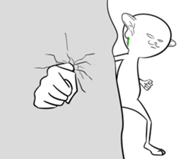 Cat monkey sticker #5012136