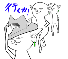 Cat monkey sticker #5012139