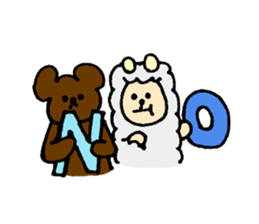 kuma and alpaca sticker #5012783