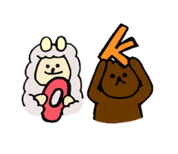 kuma and alpaca sticker #5012786