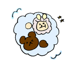 kuma and alpaca sticker #5012812