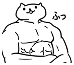 WELL-MUSCLED CAT sticker #5013157