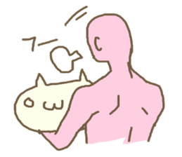 Cat? No, I'm man. sticker #5013221